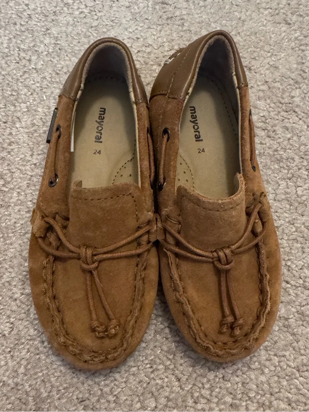 Mayoral Tan Suede Moccasin Loafers for Men